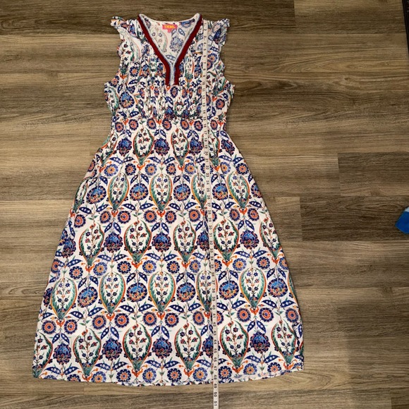 THML Sleeveless Floral Print Dress Boho Maxi Dress Size Women's Large - Picture 4 of 8